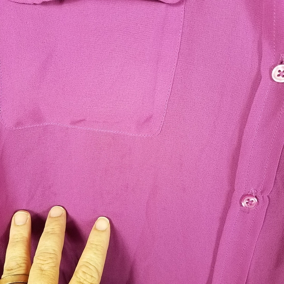 CAbi Purple Passion Sheer Large Blouse - Picture 8 of 13